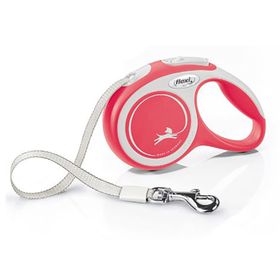 Flexi New Comfort Kırmızı XS 3 mt Beyaz Şerit Kedi ve Köpek Gezdirme Tasması