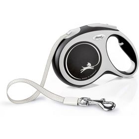 Flexi New Comfort L 5 m Siyah Şerit Otomatik Gezdirme Tasması