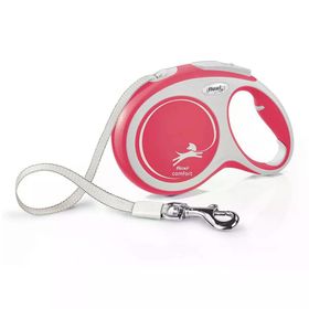 Flexi New Comfort Small Kırmızı Şerit Otomatik Köpek Gezdirme Tasması