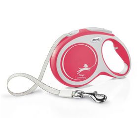 Flexi New Comfort Small Kırmızı Şerit Otomatik Köpek Gezdirme Tasması