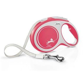 Flexi New Comfort Small Kırmızı Şerit Otomatik Köpek Gezdirme Tasması