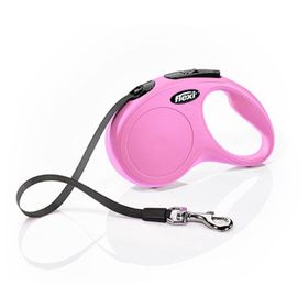 Flexi Small Pembe 5 mt New Classic Şerit Otomatik Köpek Gezdirme Tasması
