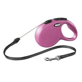 Flexi Standart Otomatik İp 5 m M Pembe Köpek Gezdirme Kayışı