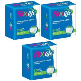 Flexilife Klasik 60x90 cm 3x30 90 Adet Yetişkin Yatak Koruyucu Örtü