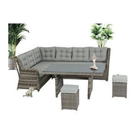 Flexy 708 Baretta Gri Bahçe ve Balkon Köşe Takımı