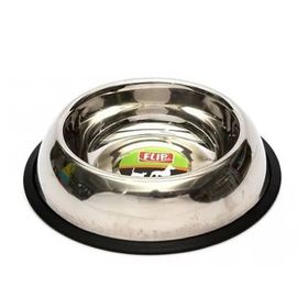 Flip 22,5 cm 1920 ml Karışık Renkli Köpekler İçin Kaymaz Tabanlı Çelik Mama ve Su Kabı