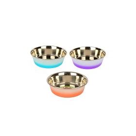 Flip 250 ml 11 cm Karışık Renk Kediler İçin Çelik Mama ve Su Kabı