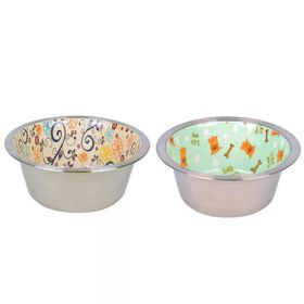 Flip Seramik Kaplı 945 ml Çelik Mama Kabı