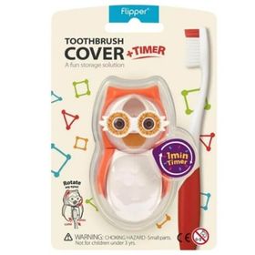 Flipper Baykuş Figürlü Turuncu Diş Fırçası Saklama Kabı