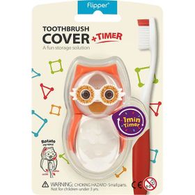 Flipper Baykuş Figürlü Turuncu Diş Fırçası Saklama Kabı