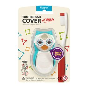Flipper FLR-OWL-STY Mavi Kum Saatli Hijyenik Dış Fırçası Saklama Kabı