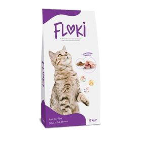 Floki Tavuk Eti İçeren 15 kg Kedi Maması