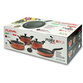 Flonal Pipeta 8 Parça Granit Tencere Tava Set