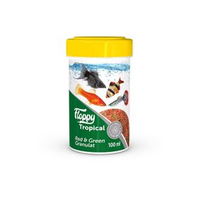 Floppy FLP004 Tropical Red & Green Granulat 100 ml Balık Yemi