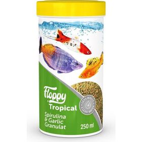 Floppy FLP011 250 ml Tropical Spirulina & Garlic Granulat Balık Yemi