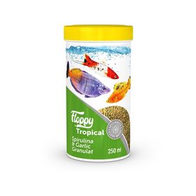 Floppy FLP011 250 ml Tropical Spirulina & Garlic Granulat Balık Yemi