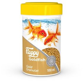 Floppy Goldfish Gold Japon Balıkları İçin 100 ml Akvaryum Granül Yemi