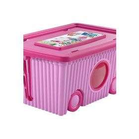 Flora F384 Trendy Pembe 40 lt Tekerlekli Oyuncak Kutusu