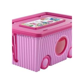 Flora F384 Trendy Pembe 40 lt Tekerlekli Oyuncak Kutusu