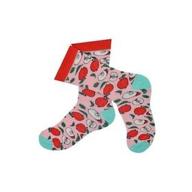 Flora Pembe 41/44 Elma Desenli Hareketli Erkek Çorap