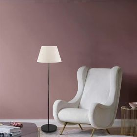 Flora Tekli Beyaz Şapkalı Siyah Dekoratif Modern Tasarım Retro Salon Lambader