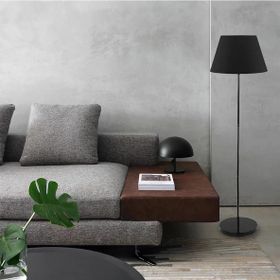 Flora Tekli Siyah Şapkalı Siyah Dekoratif Modern Tasarım Retro Salon Lambader