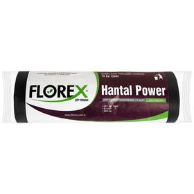 Florex 100x150 cm Hantal Boy Siyah 10'lu Çöp Torbası