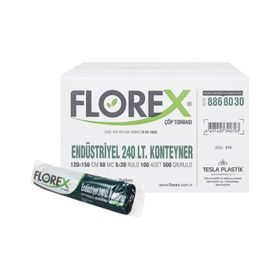 Florex 240 lt Endüstriyel Konteyner 1adet 5li 120x150 cm Çöp Torbası