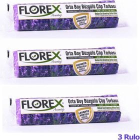 Florex 55 x 60 cm Büzgülü Lavanta Kokulu Orta Boy Çöp Torbası Mor 1 paket