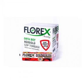 Florex 55x60 cm Büzgülü Çilek Kokulu Orta Boy Çöp Poşeti
