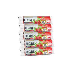 Florex Büzgülü Çilek Kokulu Orta Boy 55x60 cm 15 Adet Çöp Poşeti 1 Paket (25 adet)
