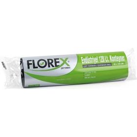 Florex Endüstriyel Konteyner Boy Çöp Torbası 120 lt Siyah 90 x 125 cm 1 paket (5 adet)