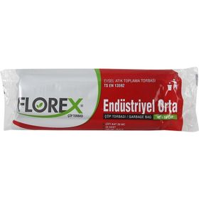 Florex Endüstriyel Orta Siyah Çöp Torbası 55x60 cm (25 adet)