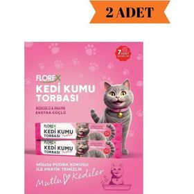Florex Pudra Kokulu 82x50 cm 2 Paket 7'li Kedi Kumu Torbası