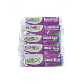 Florex Standart Büyük Boy 65x80 cm Mavi Çöp Poşeti 1 paket (5 adet)