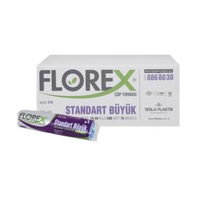 Florex Standart Büyük Boy 65x80 cm Mavi Çöp Poşeti 1 paket (5 adet)
