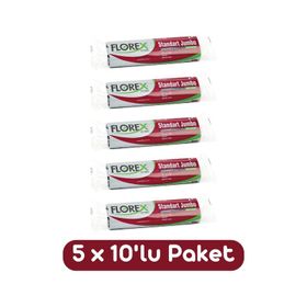Florex Standart Çöp Torbası Jumbo Boy 80x110 cm 1 rulo (10 adet)