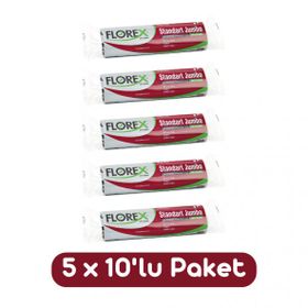 Florex Standart Çöp Torbası Jumbo Boy 80x110 cm 1 rulo (10 adet)