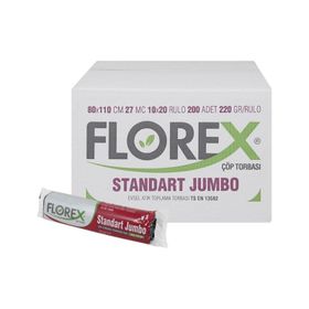 Florex Standart Çöp Torbası Jumbo Boy 80x110 cm 1 rulo (10 adet)
