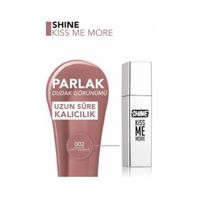 Flormar 002 Apricot Marmalade Shine Kiss Me More Uzun Sure Kalici Parlak Bitisli Likit Ruj