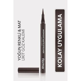 Flormar 002 Brown Midnight Matte Keçe Uçlu Mat Likit Göz Kalemi
