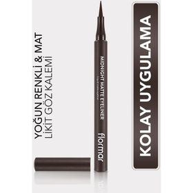 Flormar 002 Brown Midnight Matte Keçe Uçlu Mat Likit Göz Kalemi