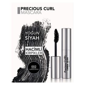 Flormar 002 Karbon Siyah Kıvırıcı ve Dolgunlaştırıcı Oval Fırçalı Precious Curl Maskara