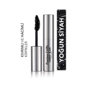 Flormar 002 Karbon Siyah Kıvırıcı ve Dolgunlaştırıcı Oval Fırçalı Precious Curl Maskara