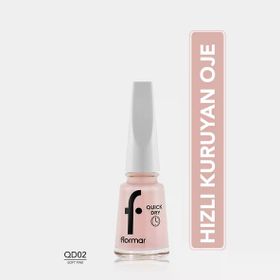 Flormar 002 Soft Pink Quick Dry Hızlı Kuruyan Yoğun Pigmentli Oje