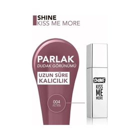 Flormar 004 Fall Rose Shine Kiss Me More Uzun Sure Kalici Parlak Bitisli Likit Ruj