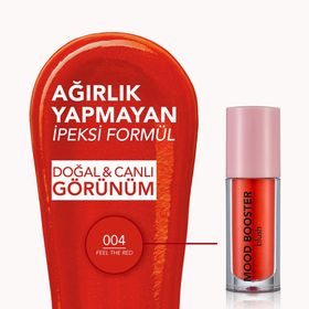 Flormar 004 Feel The Red Mood Booster Yoğun Renk Veren Doğal Işıltılı Allık