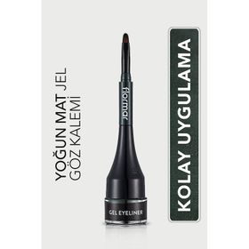 Flormar 004 Yeşil Özel Fırça Başlıklı Yoğun Pigmentli Mat Jel Eyeliner