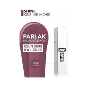 Flormar 008 Long Story Shine Kiss Me More Uzun Sure Kalici Parlak Bitisli Likit Ruj