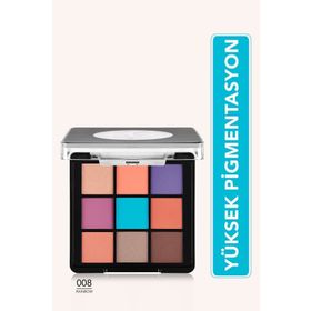 Flormar 008 Rainbow Mat ve Işıltılı Kremsi Far Paleti